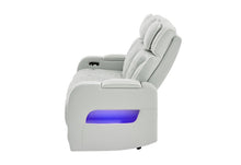 Load image into Gallery viewer, U8611 BLANCHE SILVER PWR REC SOFA WITH PHR AND LED
