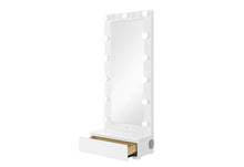 Load image into Gallery viewer, ELLA WHITE NARROW TALL MIRROR WITH LED AND SPEAKER
