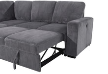 Load image into Gallery viewer, U2660 GREY SECTIONAL W/PULL OUT SOFA BED
