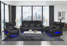 Load image into Gallery viewer, U8611 BLANCHE CHARCOAL P2 PWR REC SOFA/PWR CONSOLE REC LOVESEAT
