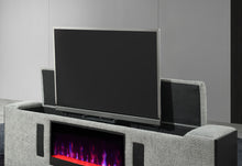 Load image into Gallery viewer, ISABELLA GREY KING BED W/LED, TV LIFT, SPEAKER AND FIREPLACE
