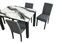 Load image into Gallery viewer, D8032DT PANDA DINING TABLE &amp; D9026DC BLK DINING CHAIR
