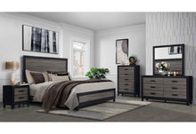Load image into Gallery viewer, LISBON GREY/BLACK KING BED, DRESSER, MIRROR AND NIGHTSTAND
