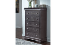 Load image into Gallery viewer, POMPEI METALLIC GREY QUEEN BED, DRESSER, MIRROR AND 2 NIGHTSTANDS

