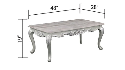 Galaxy Home Melrose Coffee Table in Silver