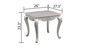 Galaxy Home Melrose End Table in Silver - Ego Home Furniture