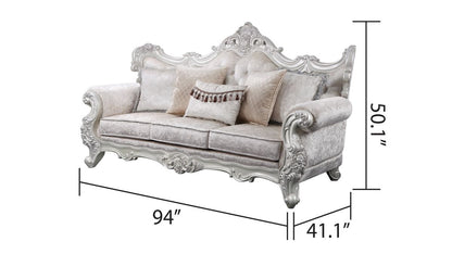 Galaxy Home Melrose Sofa in Silver