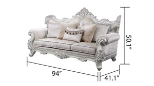 Galaxy Home Melrose Sofa in Silver