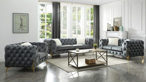 Galaxy Home Moderno Loveseat in Gray - Ego Home Furniture