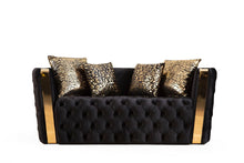 Load image into Gallery viewer, Galaxy Home Naomi Loveseat in Black
