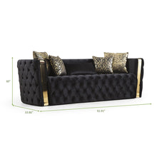 Load image into Gallery viewer, Galaxy Home Naomi Sofa in Black
