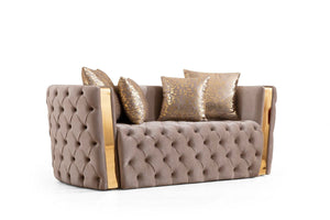 Galaxy Home Naomi Loveseat in Taupe