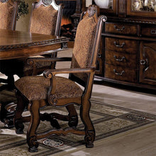 Load image into Gallery viewer, Crown Mark Neo Renaissance Dining Arm Chair in Warm Brown (Set of 2)
