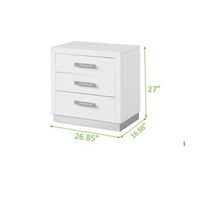 Load image into Gallery viewer, Galaxy Home Coco Nightstand in Milky White - Ego Home Furniture

