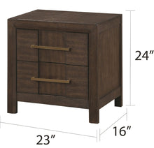 Load image into Gallery viewer, Galaxy Home Kenzo Nightstand in Brown - Ego Home Furniture

