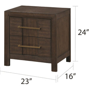 Galaxy Home Kenzo Nightstand in Brown - Ego Home Furniture