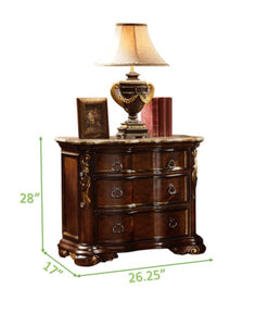 Galaxy Home Bella Nightstand in Dark Walnut - Ego Home Furniture