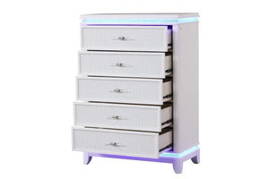 Galaxy Home Opium Chest in White - Ego Home Furniture