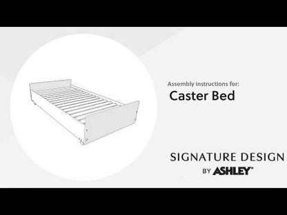 Frandern - Twin Loft Caster Bed - Gray
