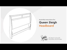 Load and play video in Gallery viewer, Willowton - Queen Sleigh Headboard - Whitewash
