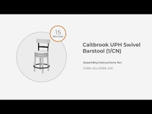 Load and play video in Gallery viewer, Caitbrook - UPH Swivel Barstool  - Gray
