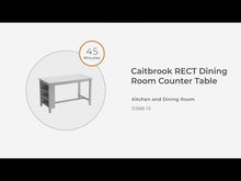 Load and play video in Gallery viewer, Caitbrook - Rectangular Dining Room Counter Table - Gray
