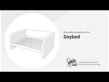 Load and play video in Gallery viewer, Arloster - Full Upholstered Daybed Side Panels - White
