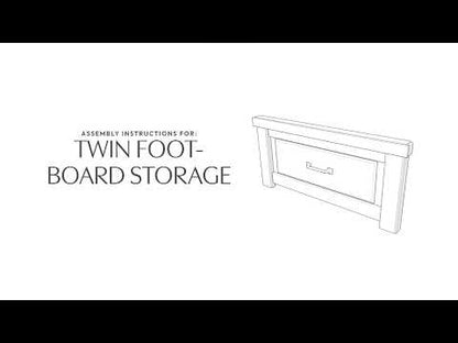 Savonport - Twin Storage Footboard - White / Brown