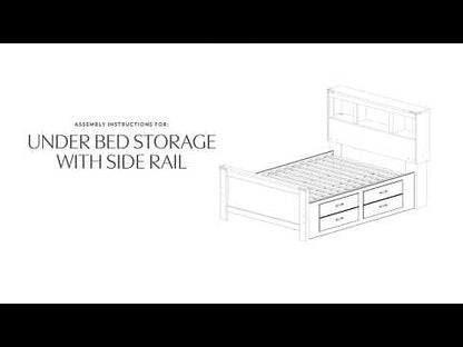 Frandern - Under Bed Storage With Side Rail - Gray