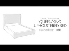 Load and play video in Gallery viewer, Brozmont - Queen Upholstered Storage Footboard/Rails/Slats - Oatmeal
