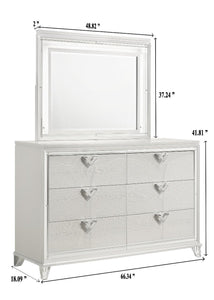Galaxy Home Prism Dresser in White - Ego Home Furniture