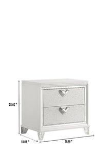 Galaxy Home Prism Nightstand White - Ego Home Furniture