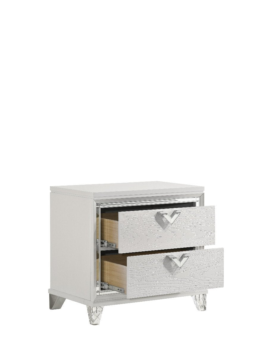 Galaxy Home Prism Nightstand White