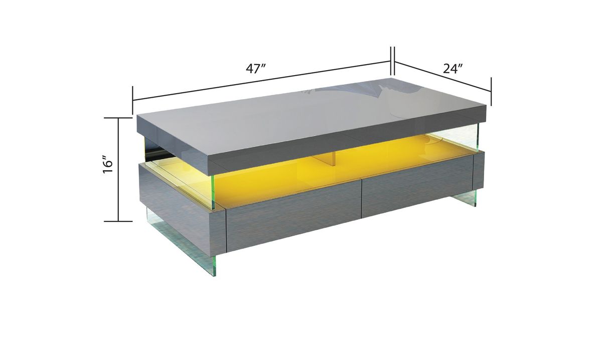 Galaxy Home Ria Coffee Table in Gray