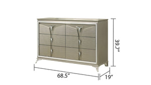 Galaxy Home Samantha Dresser in Silver - Ego Home Furniture
