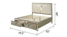 Load image into Gallery viewer, Galaxy Home Samantha King Bed in Silver
