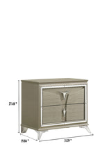Load image into Gallery viewer, Galaxy Home Samantha Nightstand Silver - Ego Home Furniture
