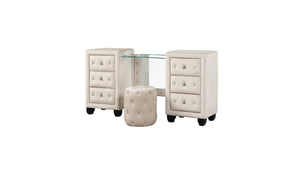 Galaxy Home Sophia Vanity in Cream - Ego Home Furniture