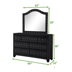 Galaxy Home Sophia Dresser in Black - Ego Home Furniture