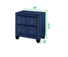 Load image into Gallery viewer, Galaxy Home Sophia Nightstand Blue - Ego Home Furniture
