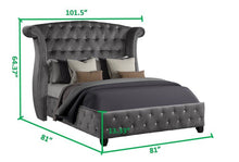 Load image into Gallery viewer, Galaxy Home Sophia King Bed in Gray
