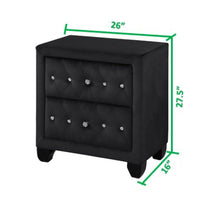 Load image into Gallery viewer, Galaxy Home Sophia Nightstand Black - Ego Home Furniture
