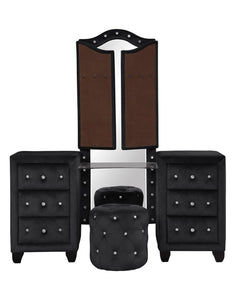 Galaxy Home Sophia Vanity in Black - Ego Home Furniture