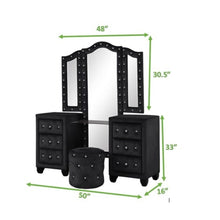 Load image into Gallery viewer, Galaxy Home Sophia Vanity in Black - Ego Home Furniture
