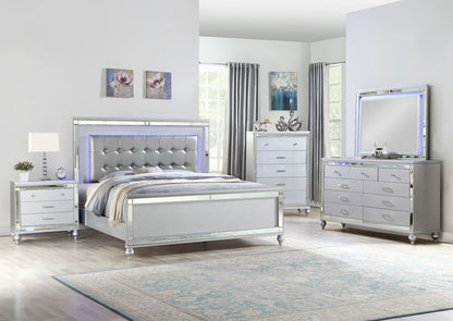 Galaxy Home Sterling Queen Bed in Silver