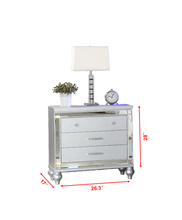 Load image into Gallery viewer, Galaxy Home Sterling Nightstand Silver - Ego Home Furniture

