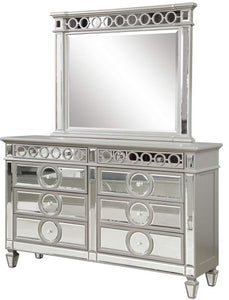 Galaxy Home Symphony 6 Drawer Dresser in Silver