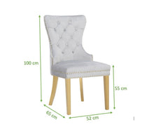 Load image into Gallery viewer, Galaxy Home Simba Gold Legs Dining Chair (Set of 2) in Silver
