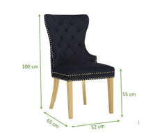 Load image into Gallery viewer, Galaxy Home Simba Gold Legs Dining Chair (Set of 2) in Black
