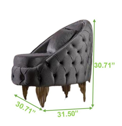 Galaxy Home Vanessa Chair in Gray